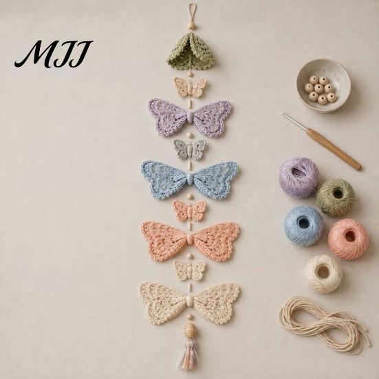 Вязание крючком для начинающих Садовый Каскад DIY Набор, Тема Бабочка/Хэллоуин/Цветок/Пчела/Птица/Собака, Весеннее Подвесное Украшение Ручной Работы Настенный Подвес