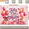 Двумерная тканевая основа розового золота «Feliz Dia de la Madre» для фотосессии мероприятия ко Дню матери