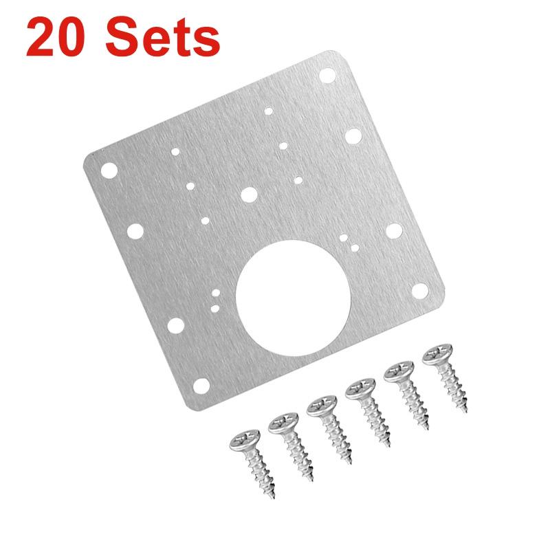 1/2/4Pcs Kitchen Cabinet Hinge Repair Plate Stainless Steel Furniture Drawer Hinge Fixing Plate Table Cabinet Window Door Repair