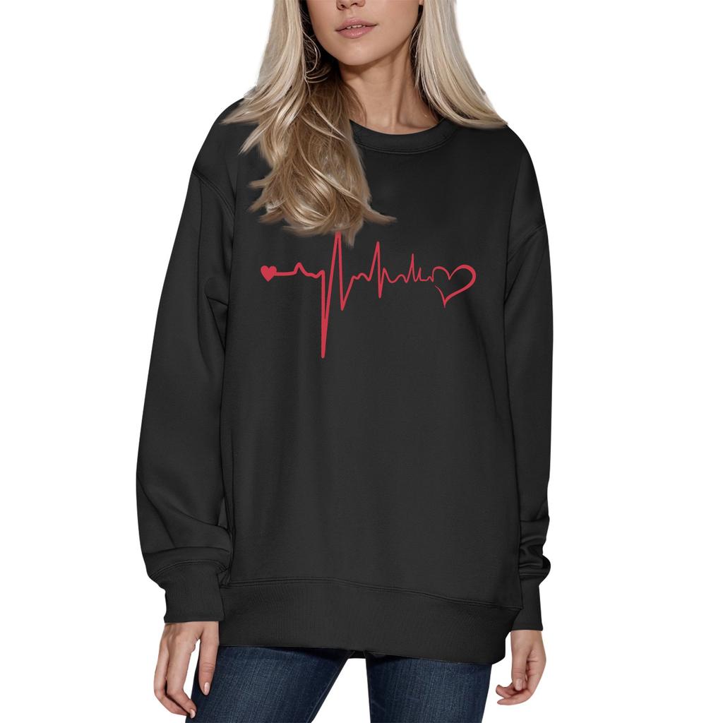 Женский модный принтованный свитер с длинным рукавом и круглым вырезом