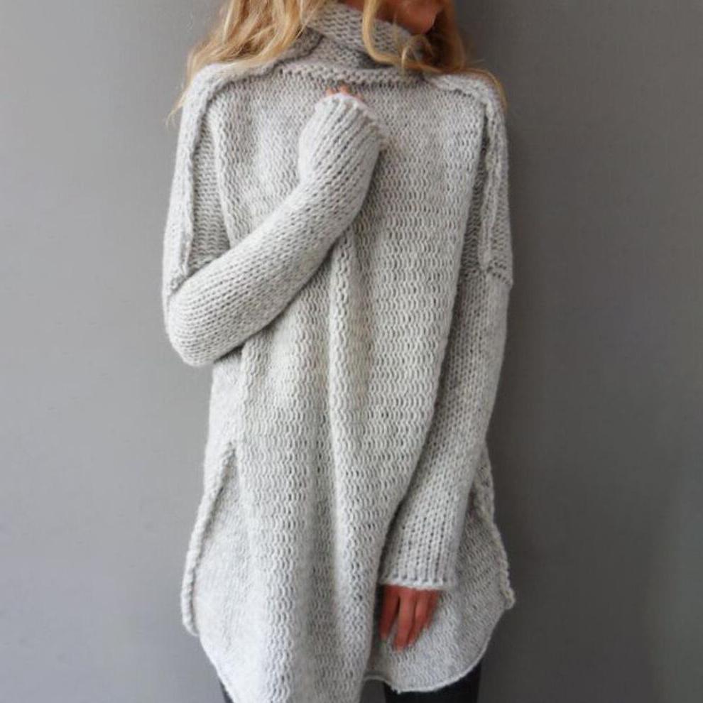 Длинный рукав осенне-зимний свободный наборный воротник свитер тройной иглы рукоделие длинный рукав пуловер вязаный свитер