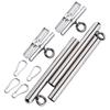 Adjustable Stainless Steel Spreader Bar With Leather Padded Handcuff Ankle Cuff Dog Collar Lockable Bdsm Sex Slave Restraint Set