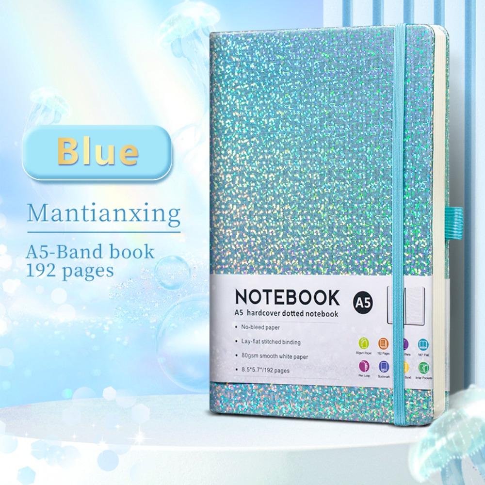 Блокнот А5 Блестящий 192 страницы в линейку Блокнот с блестками Блокнот Блокнот в твердом переплете в клетку для девушек женщин