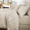 "Soline" Flat Sheet All Sizes Washed Linen - Soline Sand - 240 X 300 Cm for Double Bed