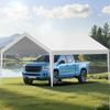 Carport Replacement Canopy, 3.6 x 6 m Potable Garage Tent Top Tarp, UV-Resistant & Waterproof Car Shelter Tarp, Heavy Duty Car Port Cover with Ball