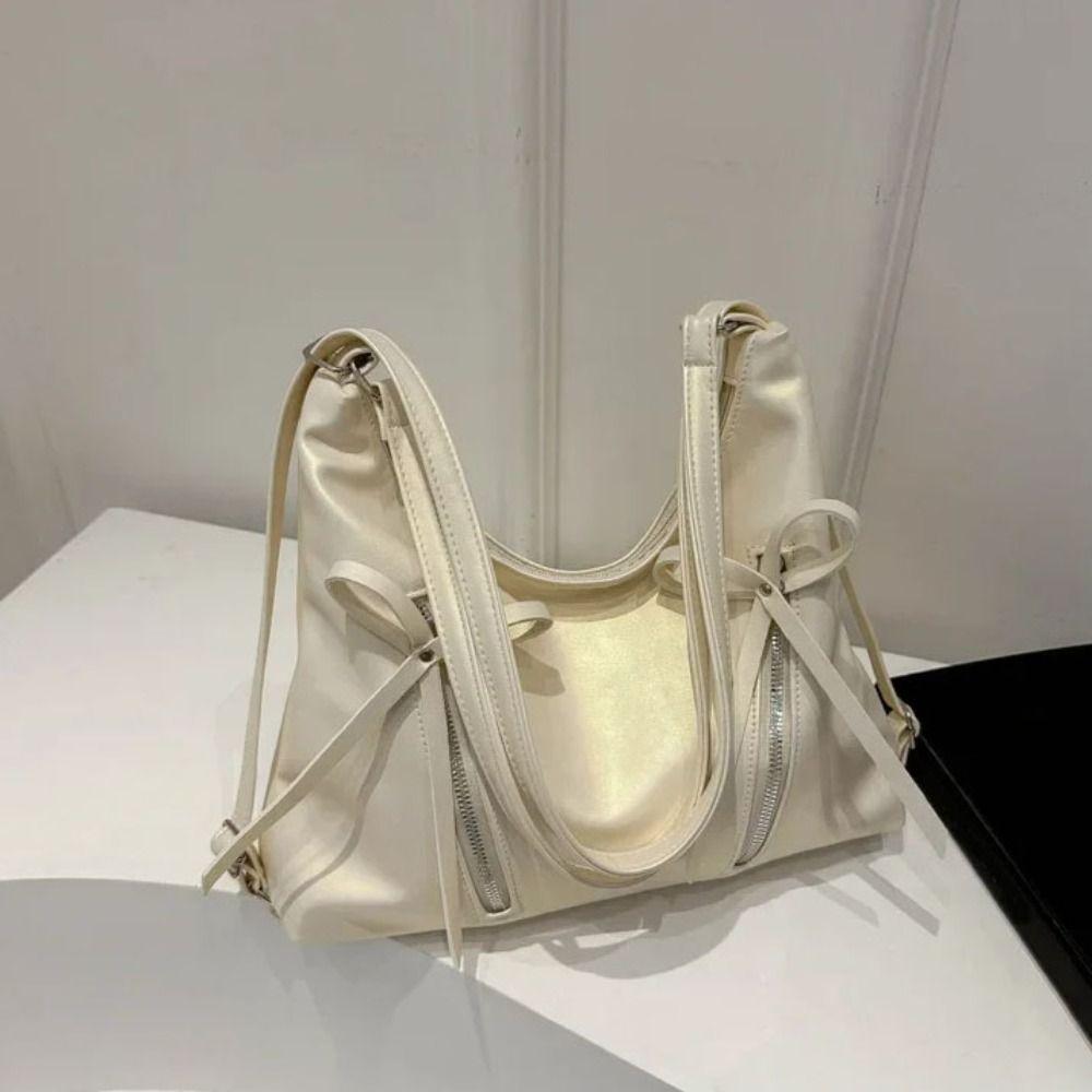 Korean Bow Tote Bag Versatile Women's Handbags Trendy Bows Armpit Bag Underarm Bag