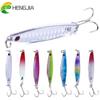 HENGJIA 4pcs Metal Lead Fishing Lures Jig Hook for Pike Trout Bass 14g with 3D Eyes Fishing Tool