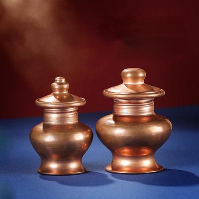 Мини-Красный Медный Драгоценный Камень Богатство Водолея Украшения Тибетский Чистый Медь Мани Сокровище Бутылка Водолея Горшок Тибетская Тантра Буддизм Тибетский