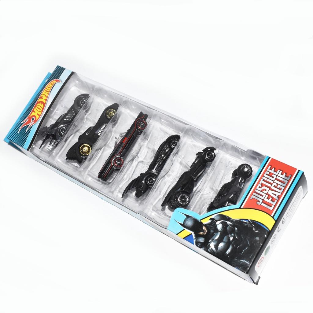 Классический набор из 6 литых машинок Hot Wheels Dc Comics Batman Batmobile для детей и взрослых