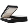 Ottoman Bed with Mattresses Black 180x200 cm Velvet