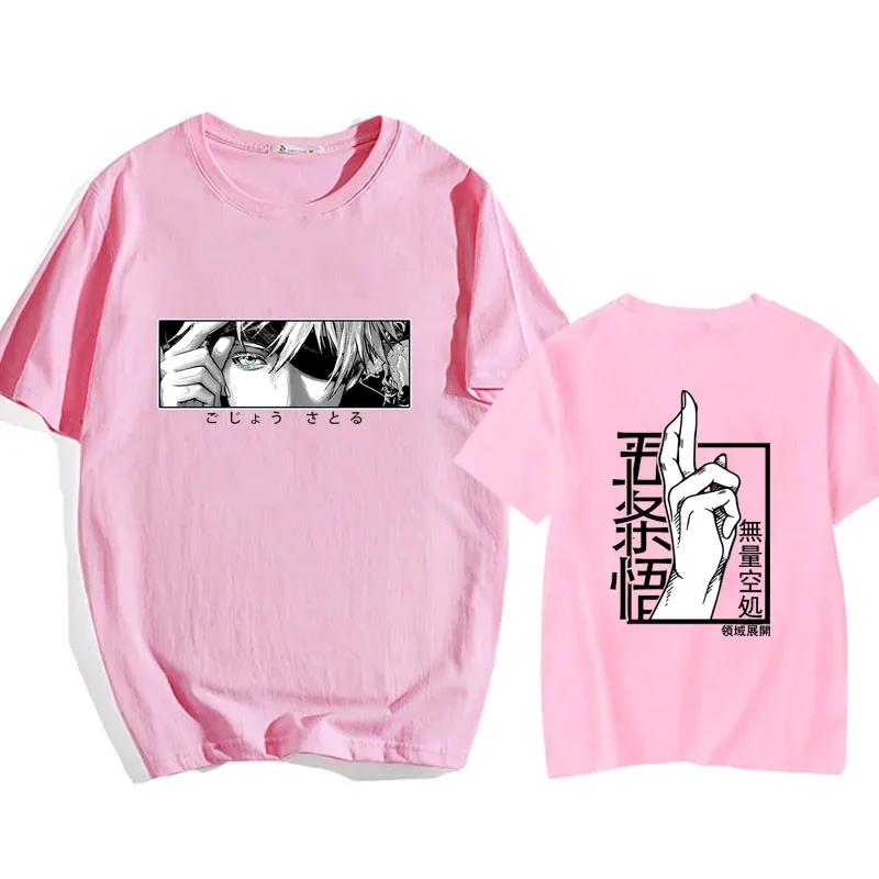 Fashion Summer Funny Anime Satoru Gojo Jujutsu Kaisen T Shirt Men Oversized Short Sleeve Sport Casual T Shirt Sport Soft Tops