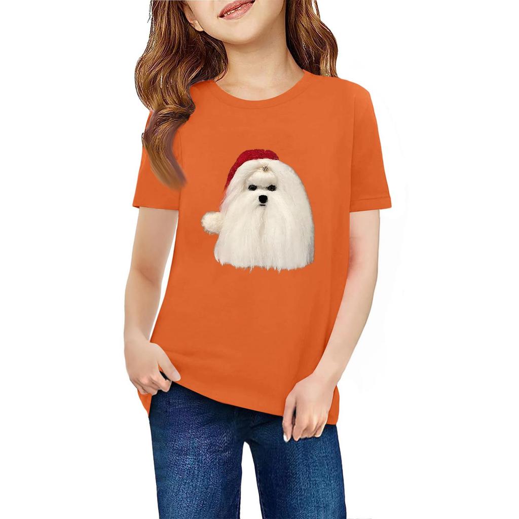 Children's Short Sleeve Neck T-Shirt Animal Print Daily Casual Top