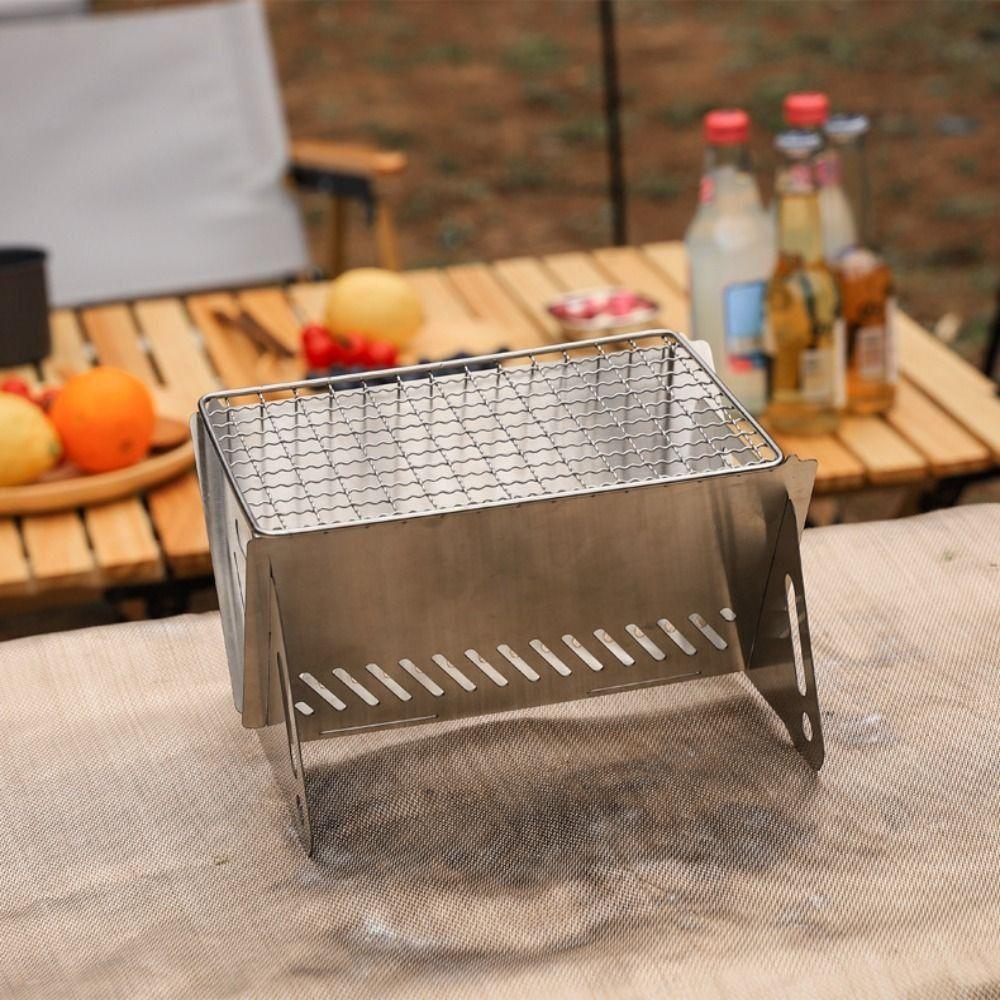 Stainless Steel Folding Barbecue Grill Detachable Barbecue Stove BBQ Tools BBQ Grill Rack  Picnic