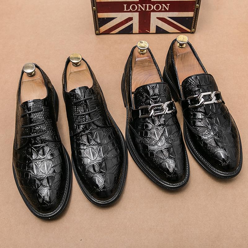 Luxury Designer Brand Business Office Mens Casual Driving Black Loafers Formal British Wedding Dress Shoes Footwear Flats Men