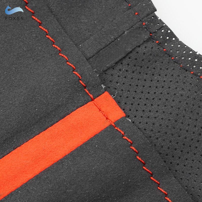 Black Suede Leather Hand Sewing Steering Wheel Cover Trim With Strips For BMW M Sport E90 320i 325i 330i 335i E87 120i 130i