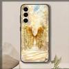 Крыло Ангела Чехол для Телефона Для Samsung Galaxy A73,A72,A71,A70,A53,A52,A51,Мягкий Силиконовый Черный Чехол