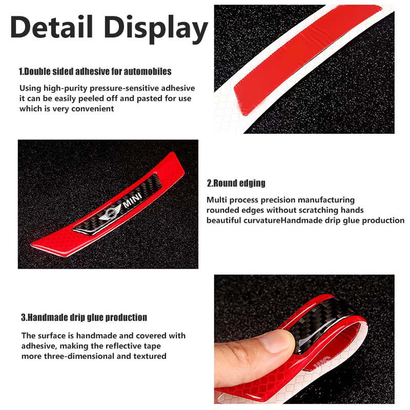 Car Wheel Arch Safety Warning Sticker Mark Tape Reflective Strip For MINI Cooper R55 R56 R57 R58 R59 R60 R61 JOHN COOPER WORKS