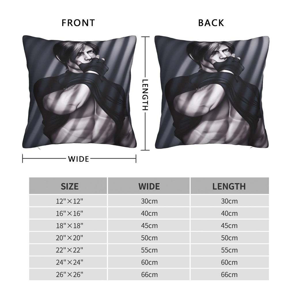 L-Leon Kennedys Pillowcases Cute Funny Pillow Case For Couch Sofa Bedroom Soft Pillow Cover