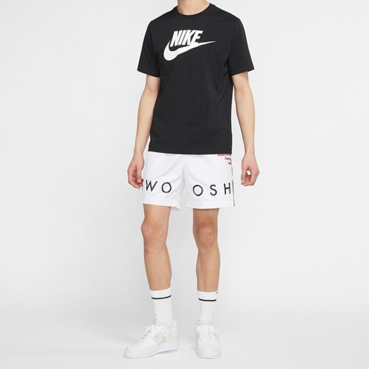 Nike T Shirts Men's Black Crew Neck Moderate Straight Fit BV0629-010
