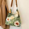 Large Capacity Nylon Hasp Casual Shoulder Bag Flower High Beauty Fashion Crossbody Bag Soft Versatile Sweet Handbag