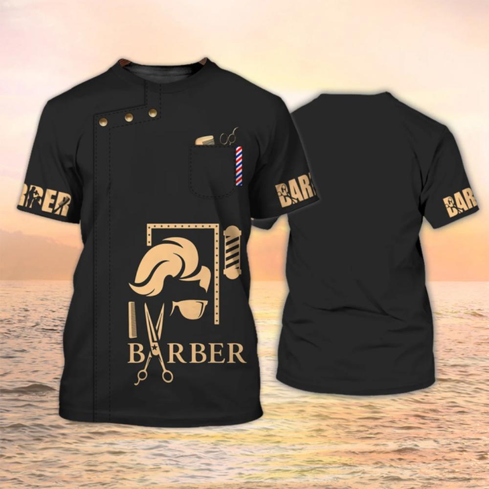 Men T-shirt Hairdresser 3d Print Personalization Tops 5xl Summer Short Sleeve Casual T Shirt Fun Fesigner Clothing Oversized Tee