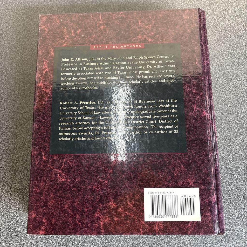 [USED] Business Law: Texts and Cases