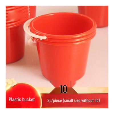Пластиковые хозяйственные ведра Junchu 2 л, красные (10-Pack)