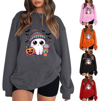 Женские модные топы, повседневные свободные пуловеры в полоску с круглым вырезом и длинными рукавами