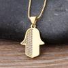 Nidin Luxury Fashion Cubic Zirconia Heart Pendant Women Gold Plated High Quality Chain Necklace Sparking Jewelry Party Gift