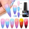 7ml Gold Glitter Thermal Nail Gel Polish Temperature Color Changing Gel Polish Semi Permanent Soak Off UV Gel