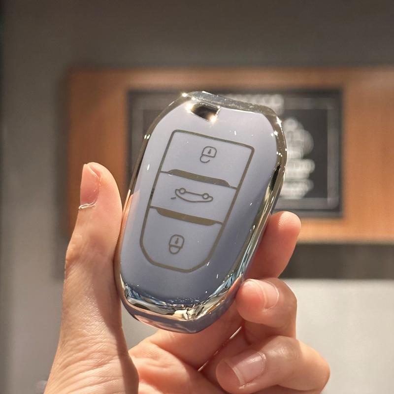 Чехол-брелок от автомобиля с брелком из искусственной кожи для Peugeot 2008 3008 5008 308 508 для Opel Grandland X Mokka Corsa Insignia