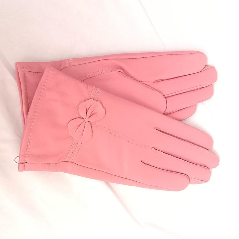 Women Genuine Leather Winter Warm Glove Ladies Real Sheep Leather Gloves Girls Driving Fashion Female Luxury Wool Lined Gloves