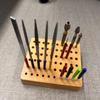 Watch Repair Tool Holder Tweezer Organizer Multipurpose Replacement 60 Slots Wood Screwdriver Stand