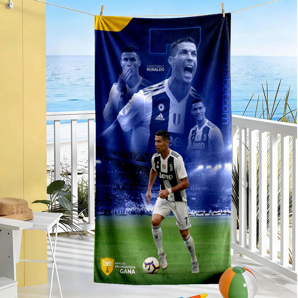 Ronaldo's Juventus Celebration Beach Towel Quick-Dry Soft Microfiber Comfortable Lightweight