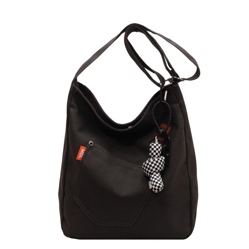 Холщовая сумка женская большая вместительная сумка через плечо сумка-ведро большая сумка