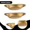 2 Pieces Curry Rice Bowls Food Serving Dishes Metal Oval Shape Snack Tableware for Candy Small