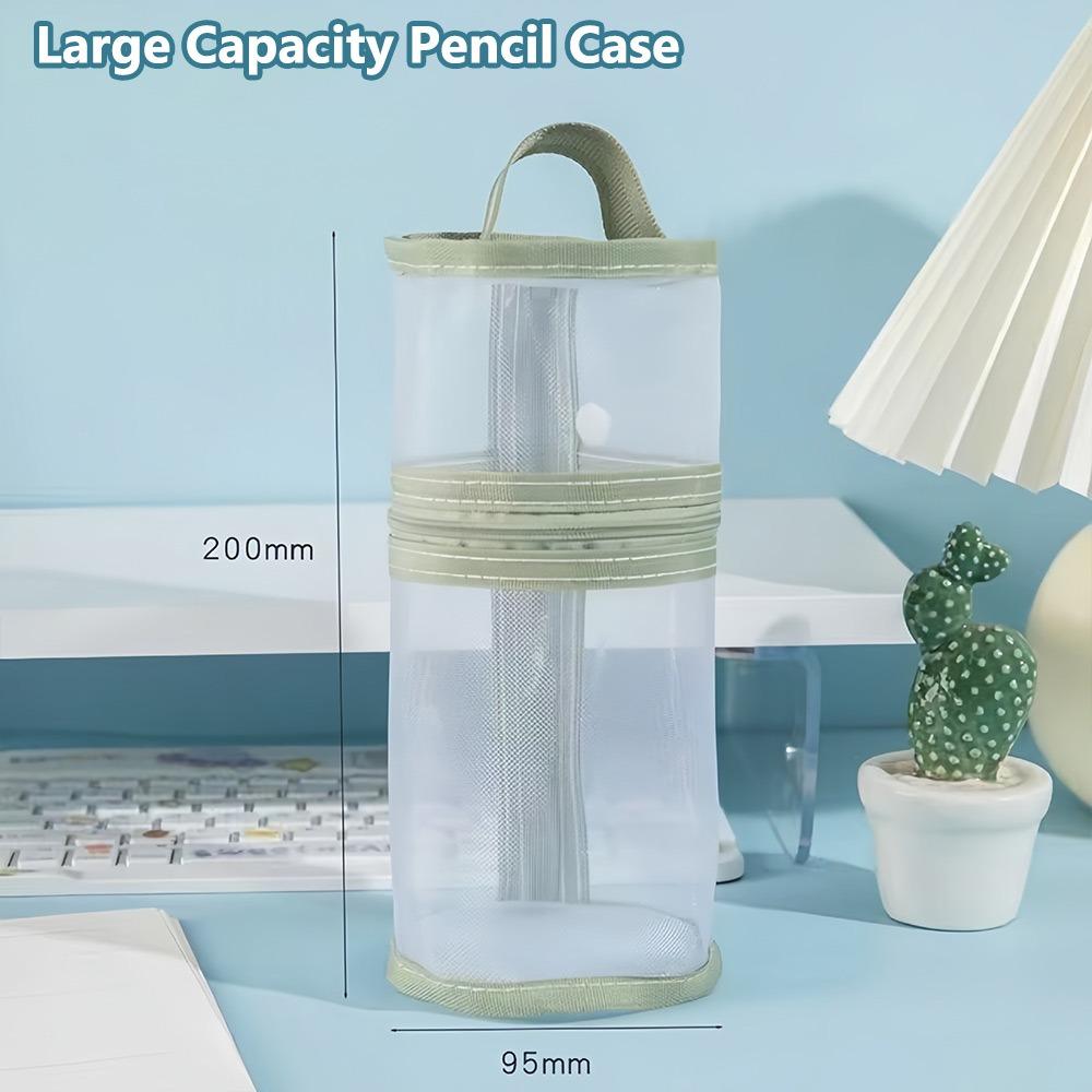 Цилиндрический пенал Двухцелевая сумка для канцелярских товаров Высококачественный пенал Школа Офис