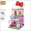 LOZ 1629 City Street Cosmetics Shop Store Beauty Salon Architecture DIY Mini Blocks Bricks Building Toy for Children Gift No BoX
