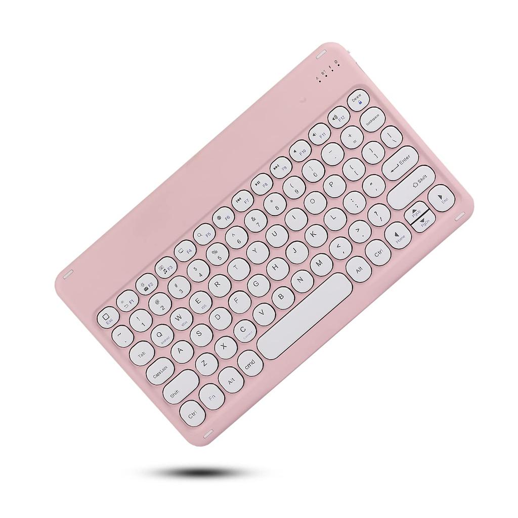 2021 Fire HD 10 10 11th Generation Keyboard Case Round Keys Cute Color Keyboard Colorful Inch Tablet Fire HD 10 Plus Round Separate Keyboard Cover