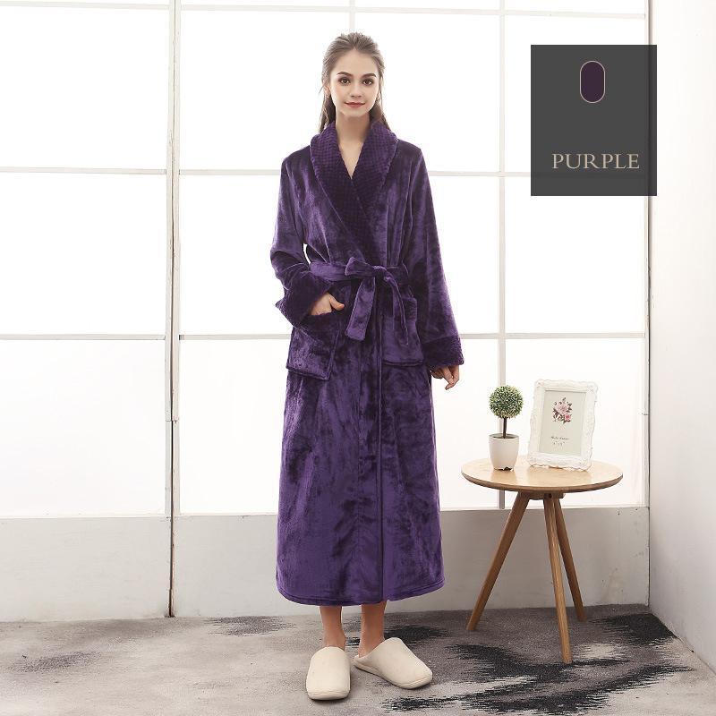 Халаты для отдыха, удобные и элегантные, сращивающиеся, мочалки, парные халаты, длинные, утолщенные, большого размера, банные халаты, пижамы, простые, осень и зима