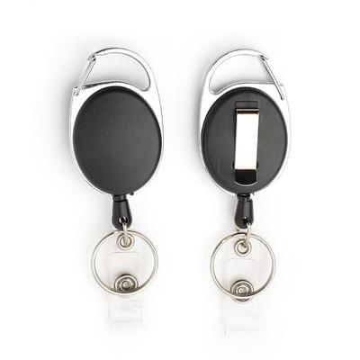 Овальный выдвижной брелок из цинкового сплава с телескопической пряжкой Easy-Pull