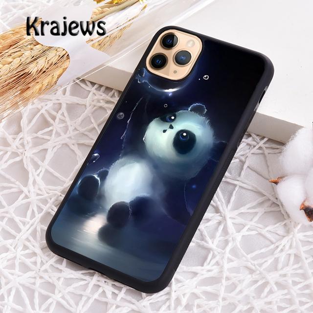 Krajews Cute Baby Panda For iPhone 17 Air 16 Phone Case Cover 15 14 plus 12 13 pro max coque