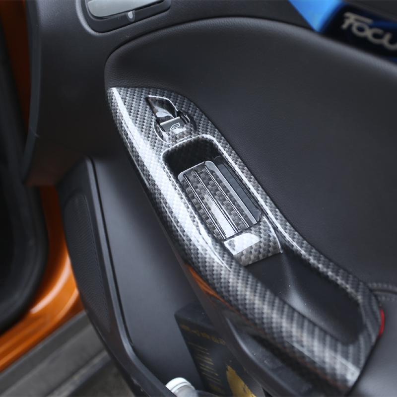 Три стиля из АБС-пластика, панель подъемника окна автомобиля, декоративная рамка, наклейка, наклейка для Ford Focus MK 3 4 MK3 MK4