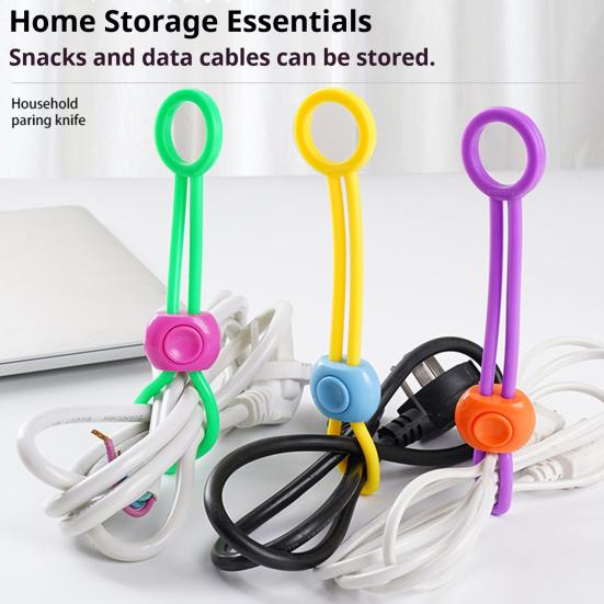 Герметизирующий зажим Регулируемые силиконовые ремешки Закуски Еда Организация кладовой Зажимы для пакетов Многоразовое решение для хранения на кухне