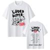 Loded Diper Diper Overload Tour Футболка Мужская Женская Винтажная Рок Оверсайз Футболки с Коротким Рукавом Мужские Повседневные Футболки 100% Хлопок