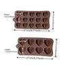 2022 New Heart Chocolate Molds 15 Cavity Diamond Love Shape Silicone Decorations 3D Cake Mold Wedding Candy Baking  Cupcake