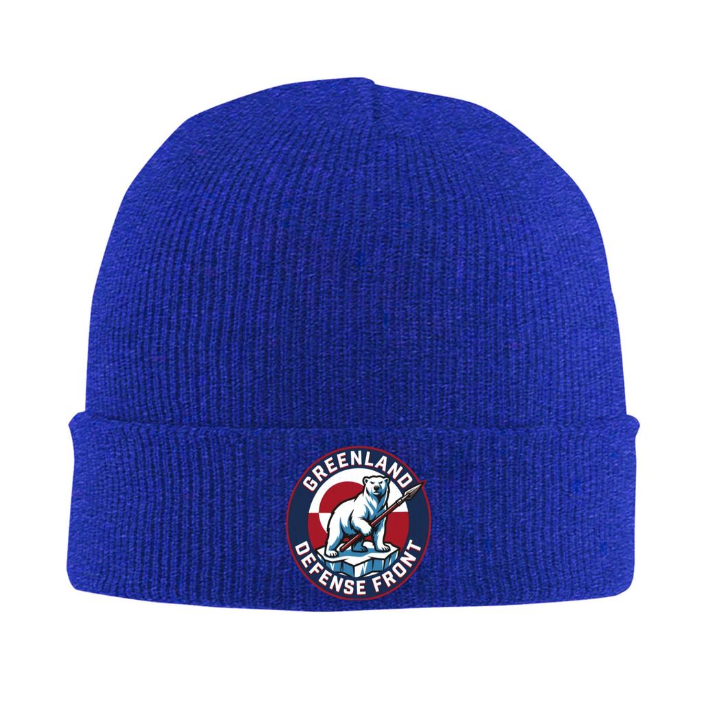 Greenland Defense Front Knit Hat  Beanie Hats Kpop Thermal Elastic Adult Unisex Bonnet Hats Spring Graphic Cute Caps Gift