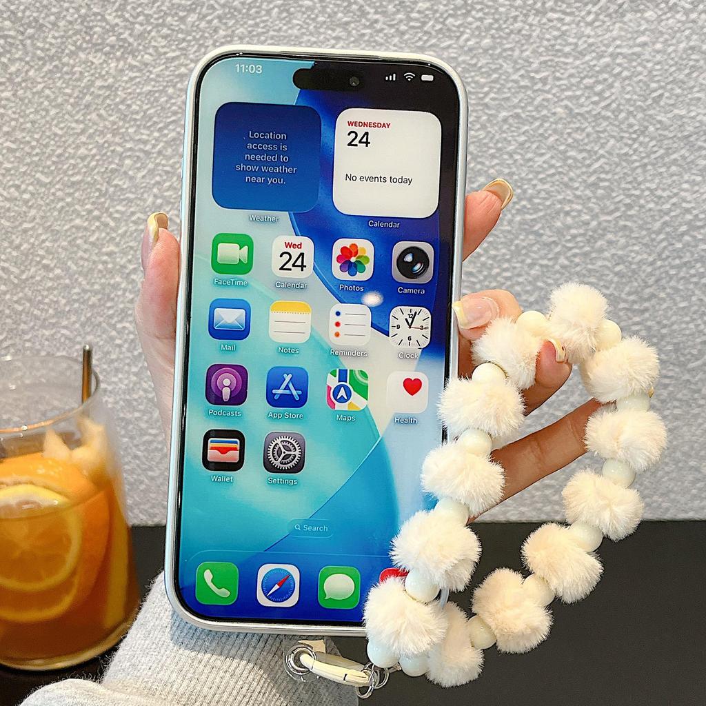 Модный кожаный чехол Rilakkuma для iPhone 17 Pro Max - Ударопрочный, Милый дизайн, Подходит для iPhone 16/15