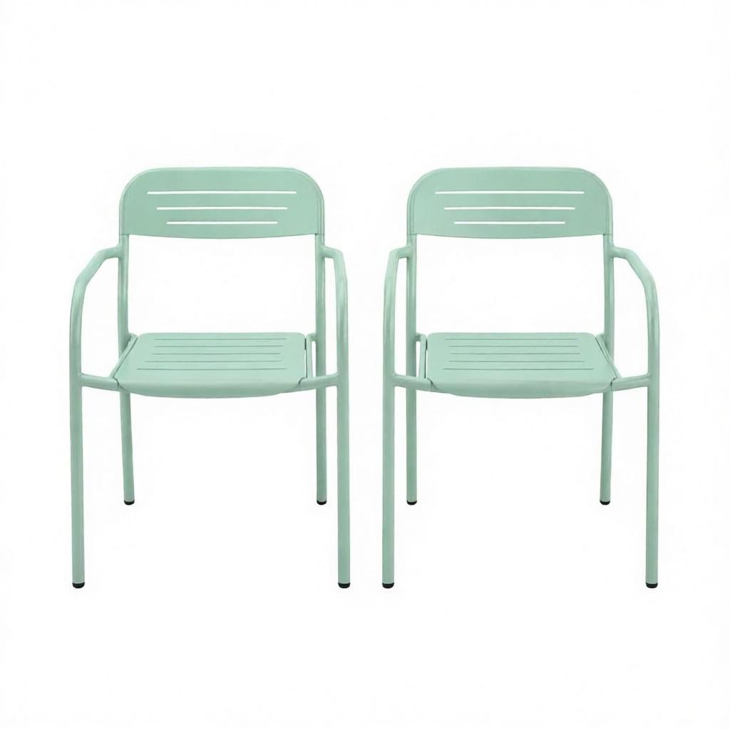 Modern Garden Chair Set, Compact Lounge Set, Design Garden Chair Set, Stackable Chair (only with 2pcs garden chairs)