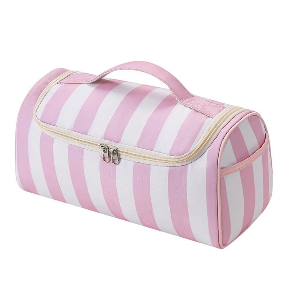 Striped Travel Storage Case Large Capacity Makeup Organizer Bag Travel Toiletry Bag Home Storage